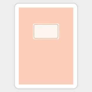 Back to School Pale Peachy Pink Sticker